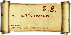 Pellikán Erazmus névjegykártya